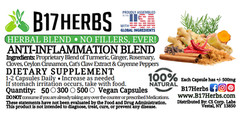 Turmeric Blend w/ Ginger | Cayenne | Clove | Cinnamon | Anti Infla. Blend 50 ct