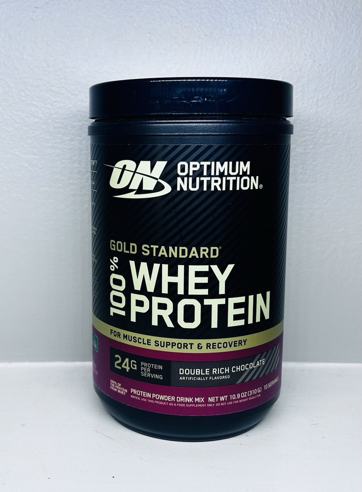 ON optimum Nutrition 100% Whey Protein Double Rich CHOCLATE 10.9oz Ex 12/12/2026