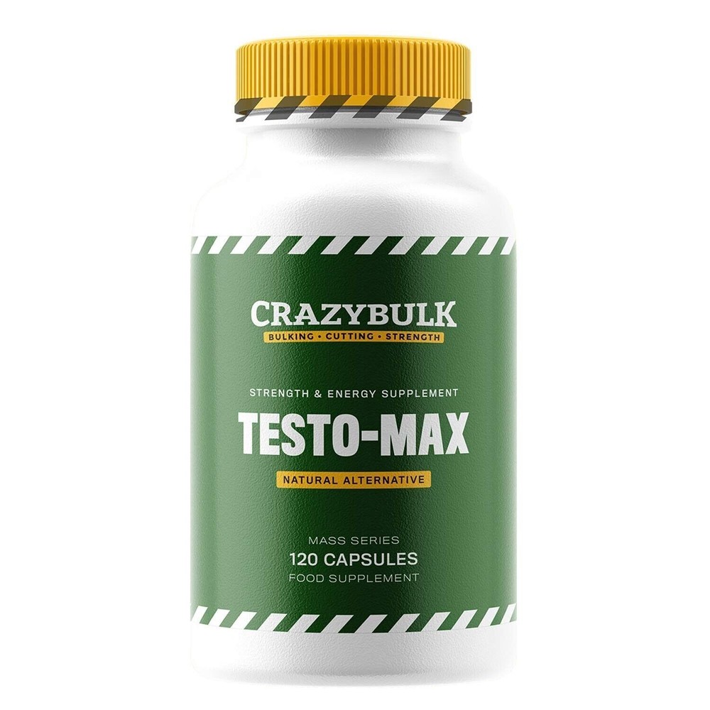 CrazyBulk TESTO-MAX Muscle Builder Strength and Energy Supplement (120 Capsules)