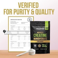 Micronized Creatine Monohydrate Powder – 100% Pure Creatine Powder Unflavored an