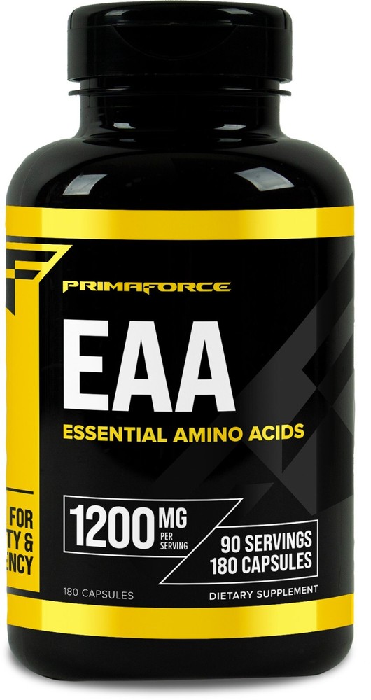 PrimaForce EAA Capsules 1200mg, 180 Capsules, 90 Servings – Essential Amino Acid