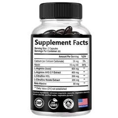 Nitric Oxide Booster Arginine Improve Sexual Performance 1200 mg Muscle Growth