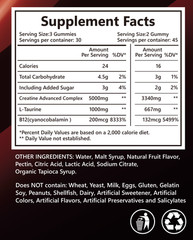 creatine gummies 5g 2 PACK & 60 DAYS creatine monohydrate gummies 5000mg – BERRY