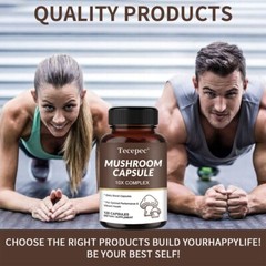 10x Mushroom Complex Supplement, Lions Mane, Reishi, Shiitake, Immune Capsule