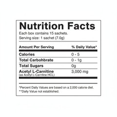 L-carnitine Powder Granules sticks sachets 3000 15 Pack to GO