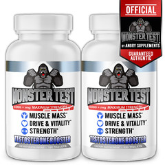 Monster Test 120ct Tablets, Testosteron Booster for Men Testosterona Pills 240CT