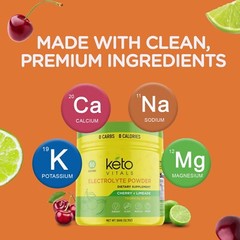 Keto Vitals Electrolyte Powder Cherry Limeade Energy Drink