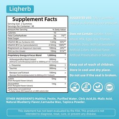 Focus Gummy for Gaming: with L-Theanine, Ashwagandha & Taurine, , Energy & Fo…