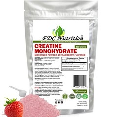 FDC Creatine Monohydrate 500g (18OZ) , Micronized powder Strawberry Flavored