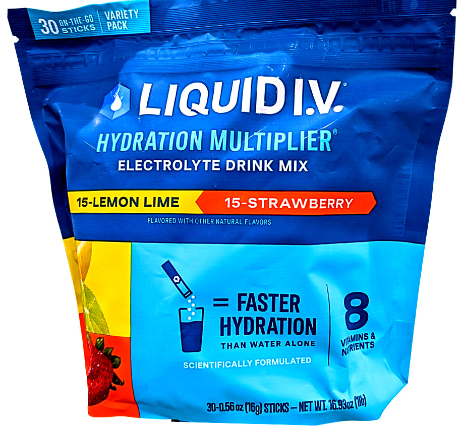 Liquid I.V. Hydration Multiplier Lemon Lime Strawberry 30 Sticks EXP 05/2027