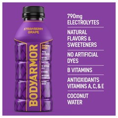 BODYARMOR Sports Drink, Strawberry Grape, Electrolyte Drink Hydration, 16 Fl Oz