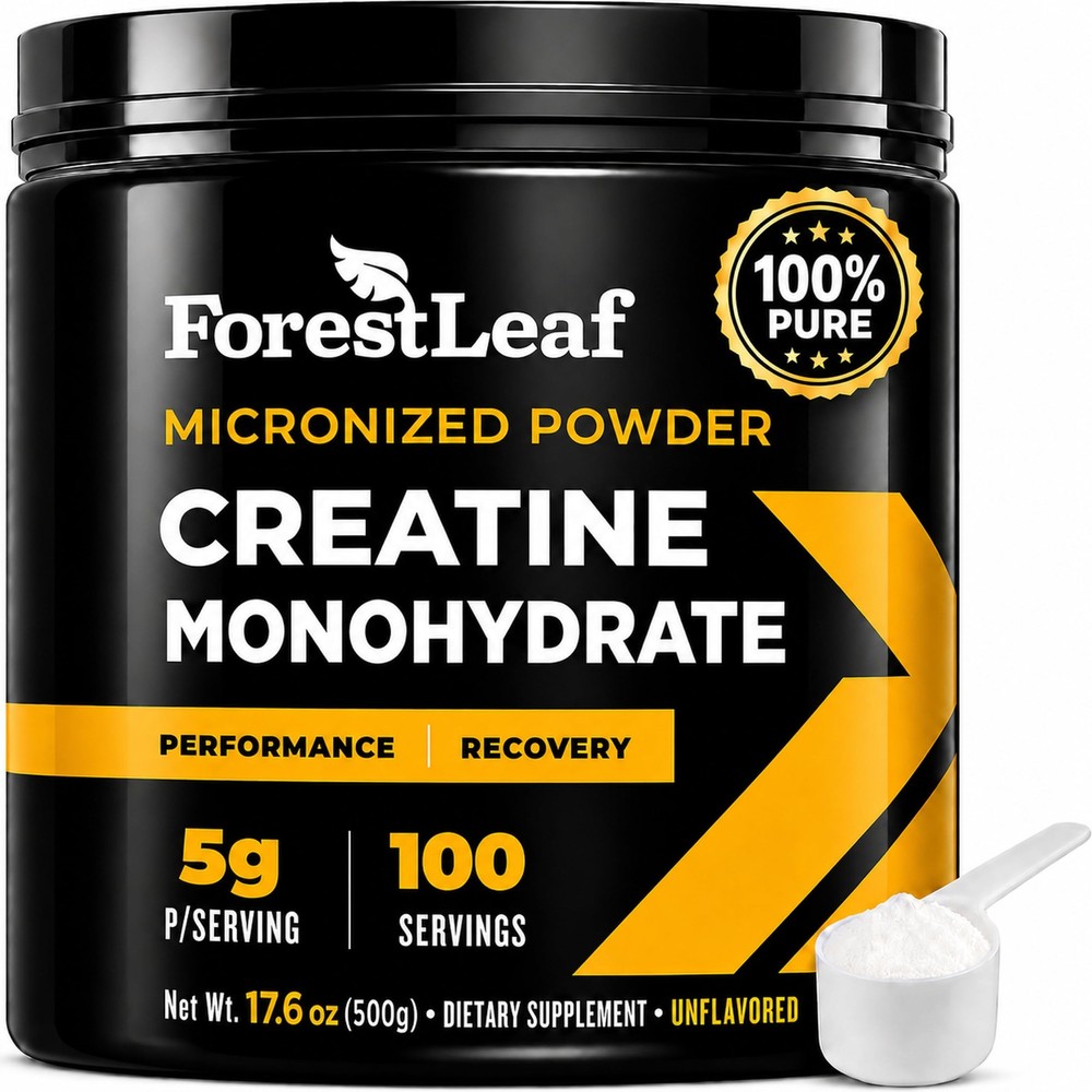 ForestLeaf Micronized Creatine Monohydrate 1.1 Pound (Pack of 1), White