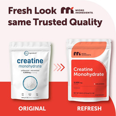 Creatine Monohydrate Powder 500 Grams (1.1 Lb), 5000Mg per Serving, Micronized C