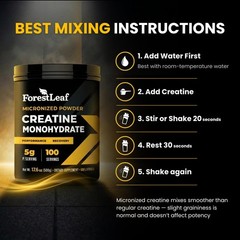 ForestLeaf Micronized Creatine Monohydrate 1.1 Pound (Pack of 1), White