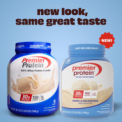 Premier Protein 100% Whey Protein Powder, Vanilla Milkshake, 30g Protein, 2Lb