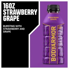 BODYARMOR Sports Drink, Strawberry Grape, Electrolyte Drink Hydration, 16 Fl Oz