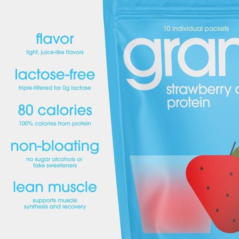 Clear Whey Protein Isolate Grass Fed Strawberry Lemon 2 Flavor Bundle 36 Serv