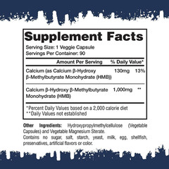 GASPARI NUTRITION HMB Pure Beta-Hydroxy Beta-Methylbutyrate Muscle Growth 90 Srv