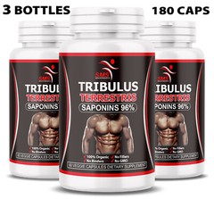 TRIBULUS TERRESTRIS 96% SAPONINS WORK OUT SUPPLEMENT ORGANIC NON GMO 180 CAPSULE