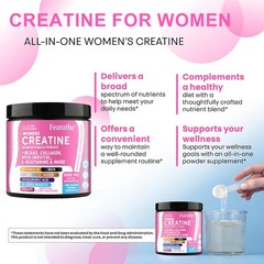 Creatine Monohydrate Powder For Women Strengthen Muscles 5 Grams Per Serving