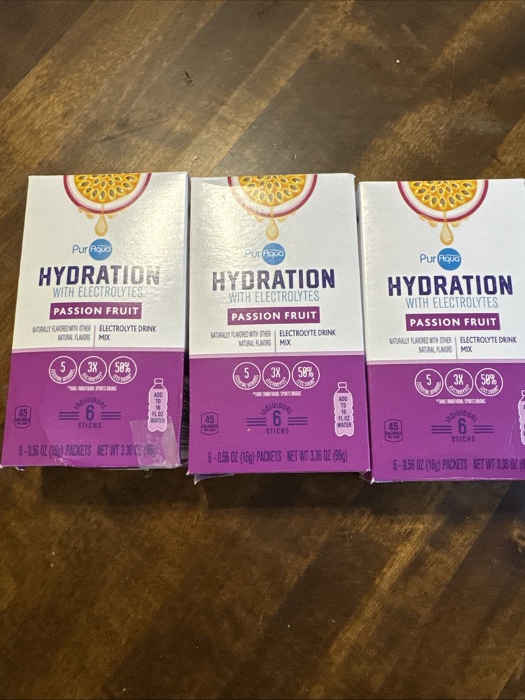 3 Pack Passion Fruit Hydration with Electrolytes Refreshing & Replenishing 18 Pk