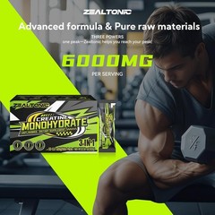 5000mg 99.9% Micronized Creatine Monohydrate Powder Stick Packs with 800mg,,,,,,