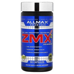 ALLMAX Nutrition ZMX2 High-Absorbtion Magnesium Chelate 90 Capsules Gluten-Free,