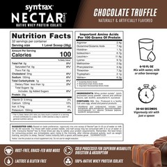 Syntrax Nutrition Nectar Sweets, 100 Whey Isolate Protein Powder, Chocolate T…