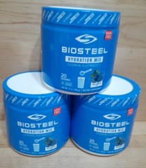 3 PACK: BIOSTEEL BLUE RASPBERRY HYDRATION MIX 20 SERVINGS NSF ELECTROLYTES 5oz