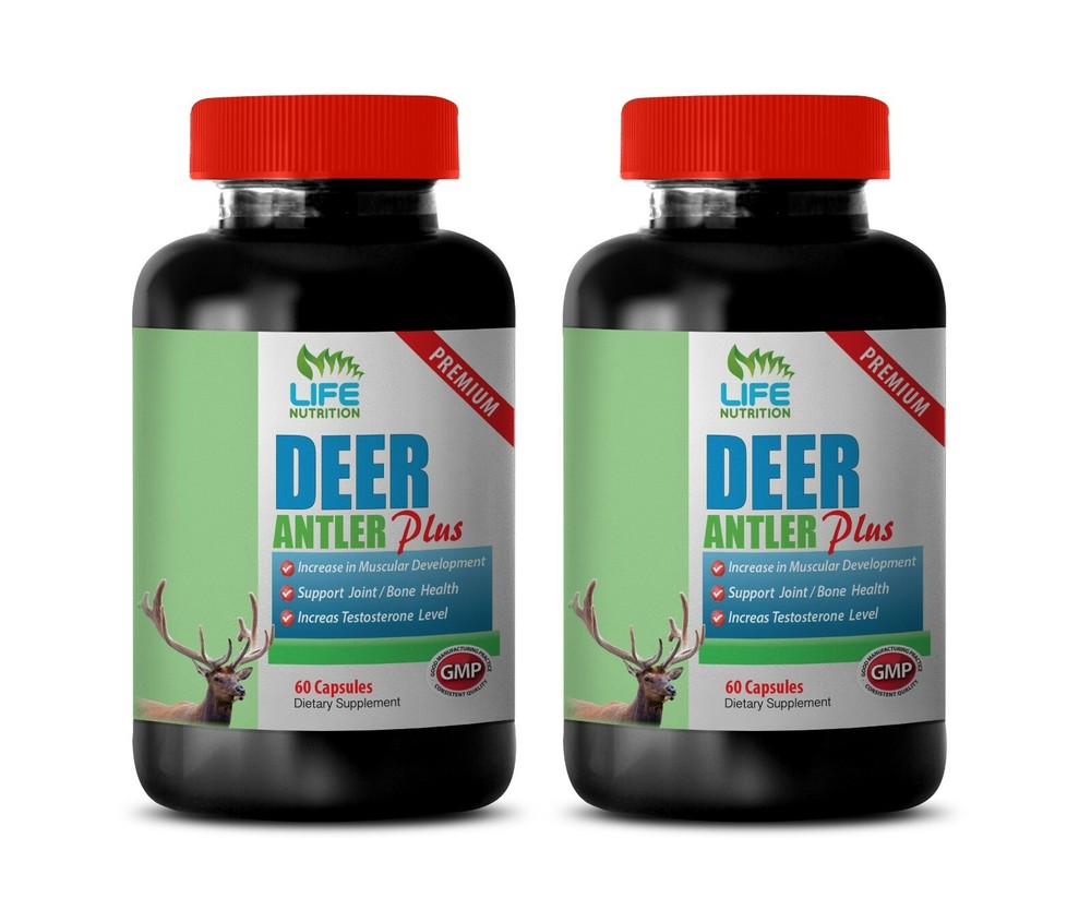 Muscle Support Capsules – Deer Antler Plus 555mg – Elk Antler Velvet 2B