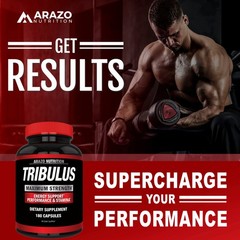 Arazo Nutrition Tribulus Terrestris 1500mg Extract 180 Count (Pack of 1)