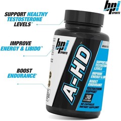 Lot of 12 BPI Sports A-HD 60 Caps – Supports Energy, Libido & Endurance 06/24
