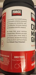 Force Factor Creatine Monohydrate Gummies, Mixed Berry, 150 Count, Exp 08/2027