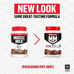 2 Pack Muscle Milk Genuine Protein Powder, Vanilla, 32g Protein, 1.9lb, 30.9oz