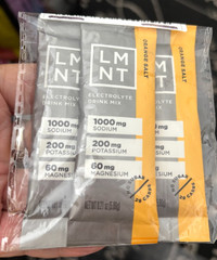 LOT of 3 LMNT ELECTROLYTE Orange Salt HOT or COLD Hydration Drink Packets Sachet