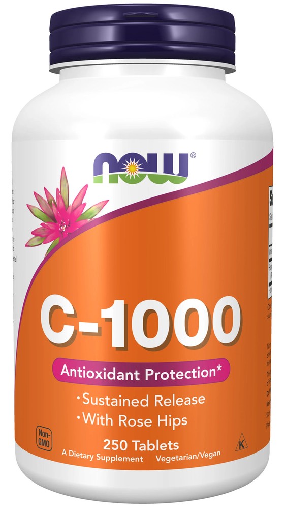 NOW Supplements – C-1000 Sustained Release With Rose Hips 250 Tablets