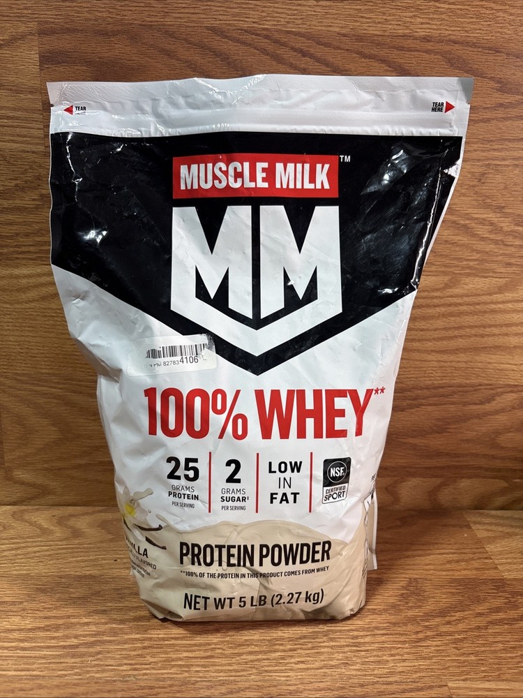 muscle milk protein powder 5 lb vanilla 68 servings exp 6/2027