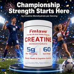 Unflavored CREATINE Monohydrate Powder Micronized For Men & Women 60 Servings