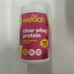 Wellah Clear Whey Protein Raspberry Lemonade – 10 Serv Exp 12/2028 New Sealed