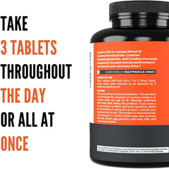 Creatine Pills 5G 3X Pure Creatine Monohydrate Pre Workout Muscle Mass Gainer…
