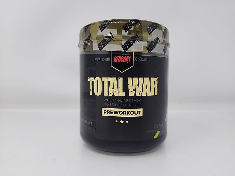 Redcon1 Total War Preworkout 30 Serving Powder Redcon Sour Gummy Exp 10/26