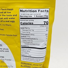 Whole Egg Powder Pasteurized Premium Freeze Dried 8 oz for Baking and Cooking