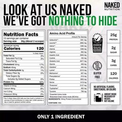 NAKED Whey 1Lb – Only 1 Ingredient, Grass Fed 1 Pound (Pack of 1)