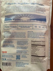 Equip Foods Prime Peanut Butter Protein Powder – Grass-Fed Beef Protein Isolate