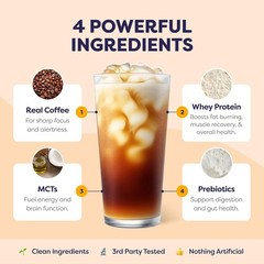 Caramel Protein Iced Coffee – Premium Whey Protein & Instant Iced Coffees – 100%