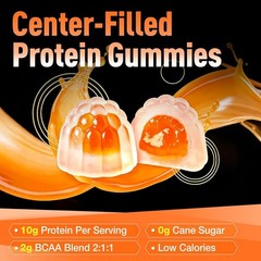 Yutiny Whey Protein Gummies 10g Protein BCAA 2:1:1 – Sugar Free Orange 120 Count