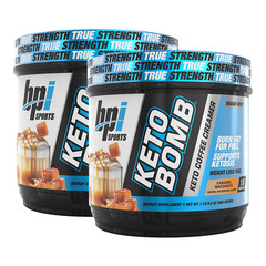 2x BPI Sports Keto Bomb Weight Loss Creamer Caramel Macchiato, 18 Servings Each