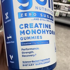 Goli Nutrition Zero Sugar Creatine Monohydrate Gummies, 60 Count