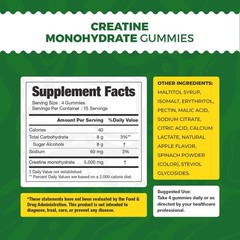 The Warm Up Creatine Monohydrate Gummies Sugar Free – Vegan – 60 Count EXP 2027