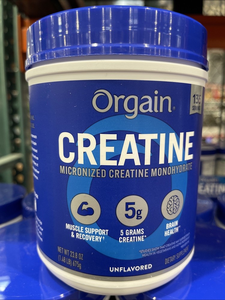 Orgain Creatine Monohydrate Powder Micronized Unflavored 1.48lb 135 Servings